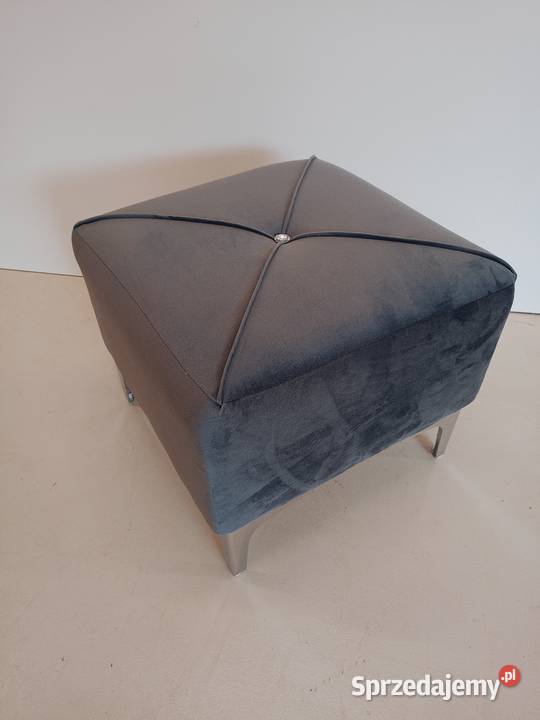 Pufa glamur szara nowa Kluczbork sprzedam