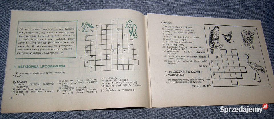 czasopismo vintage Krzyżówka 1984Dvin Bartków