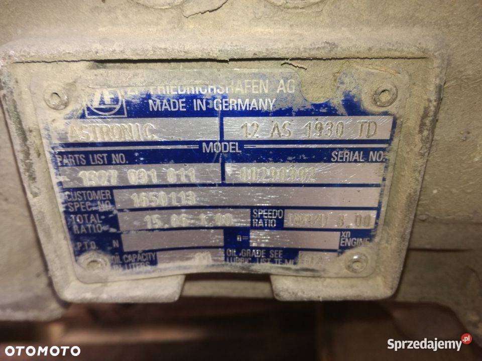 SKRZYNIA BIEGÓW AUTOMAT ASTRONIC 12 AS 1930 TD osobowe Skrzynie biegów manualne Osiek