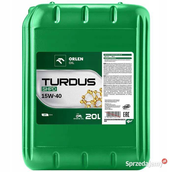 TURDUS SHPD 15W40 20L HIPOL 6 20L Marco Siedlce mazowieckie