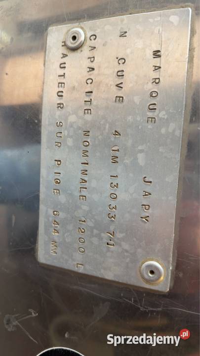 Zbiornik mleka 1200l odzysk ciepła mazowieckie Chorzele