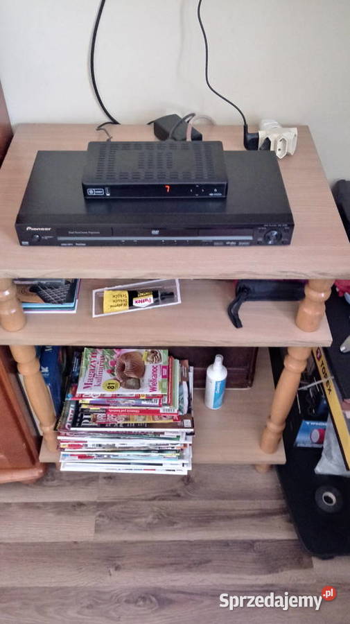 Półka pod telewizor książki odcienie brązowego Kraków