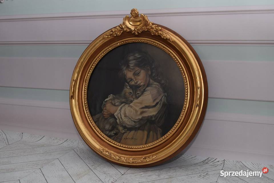 Józef Mehoffer Portret Dziewczynki z Kotem Kot Kraków sprzedam