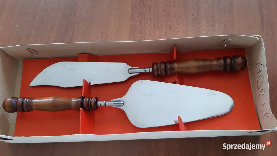 Zestaw do ciast łopatka i nóż nierdzewne inny kolor Wrocław