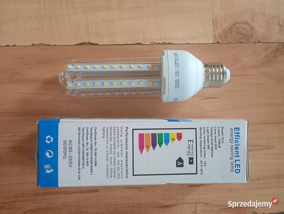LED żarówka świetlówka E27 12W 60W 120W klasa Szczecin