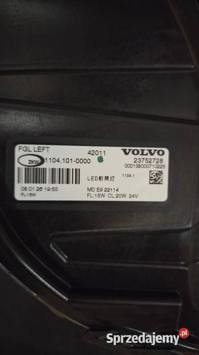 Lampa lewy halogen LED VOLVO TRUCKS 23752728 Nowogard