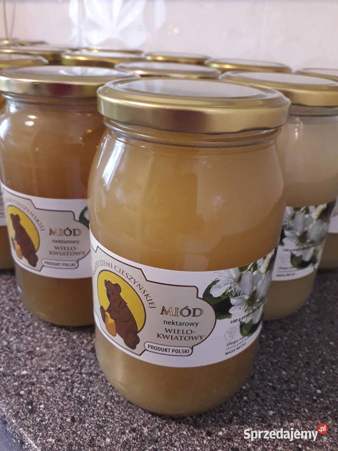 Miód pszczeli wielokwiatowy polski z własnej Pruchna