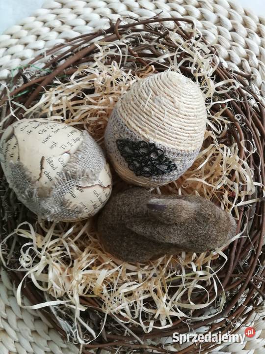 Dwa jajka handmade Wielkanoc i zajączek Siemianowice Śląskie sprzedam