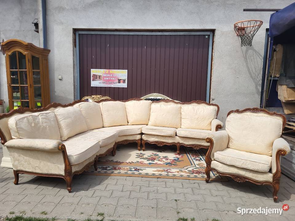 Piękny komplet wypoczynkowy narożnik fotel