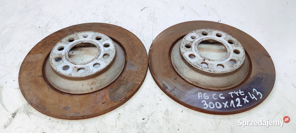 TARCZA TARCZE HAMULCOWE TYŁ AUDI A6 C6 300 MM 12 Tarcze hamulcowe Przystajń