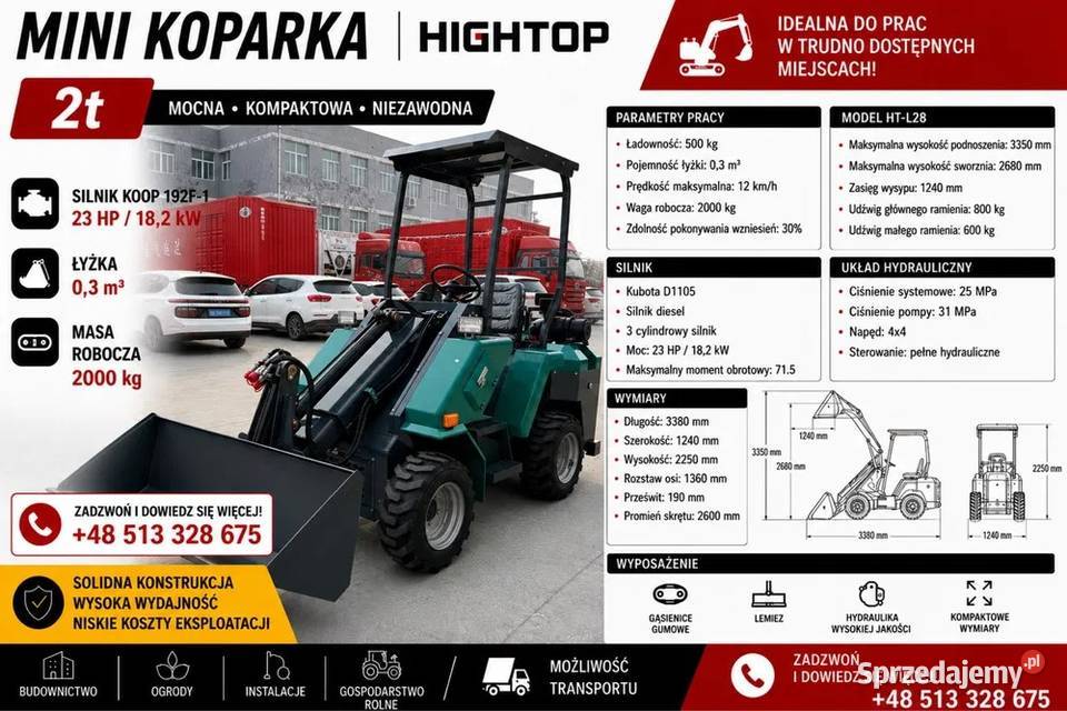 Minikoparka HT08 800 Diesel HIT CENOWY Idealna Grodzisk Mazowiecki sprzedam