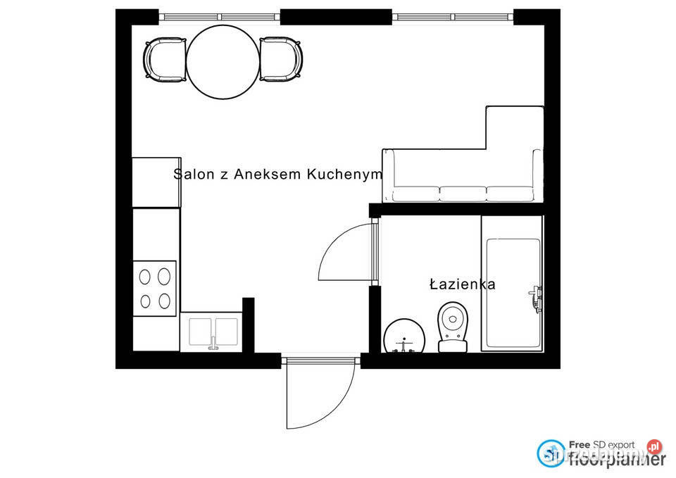 Kawalerka odświeżeniu obok Manufaktury w bloku 23m2 Łódź