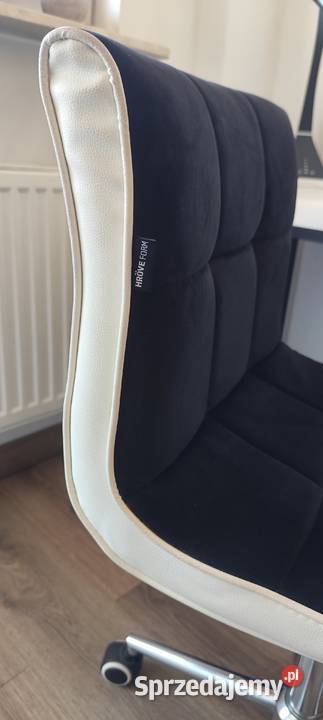 Fotel biurowy czarno biały welur Sosnowiec