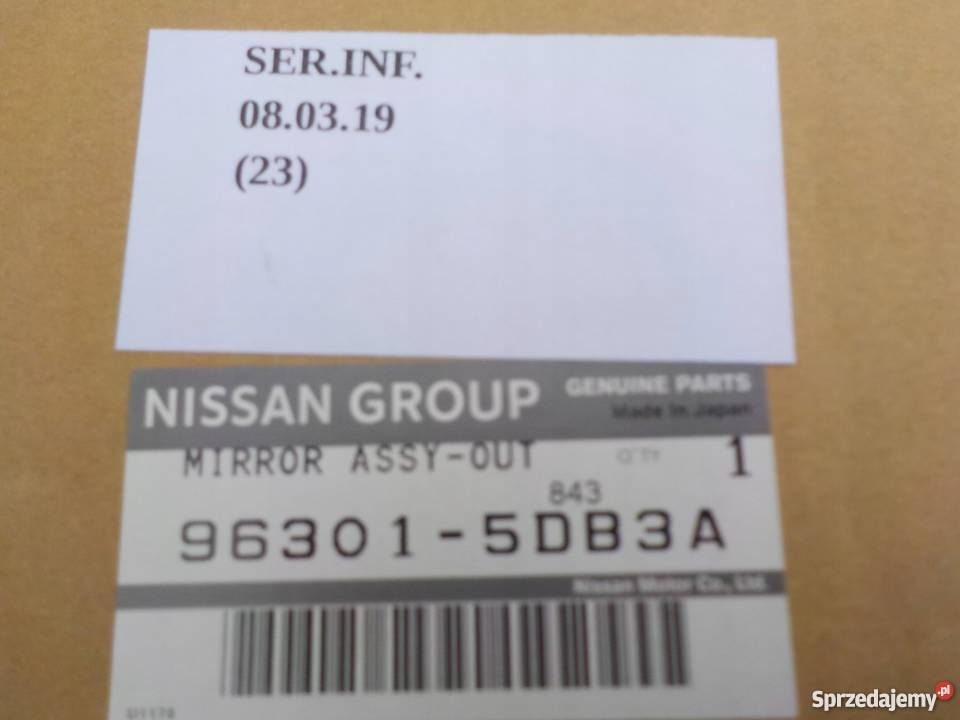 LUSTERKO PRAWE INFINITI Q30 QX30 963015DB3A Nowy Tomyśl