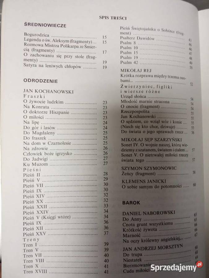 Antologia poezji polskiej antykwariat księgarnia Warszawa