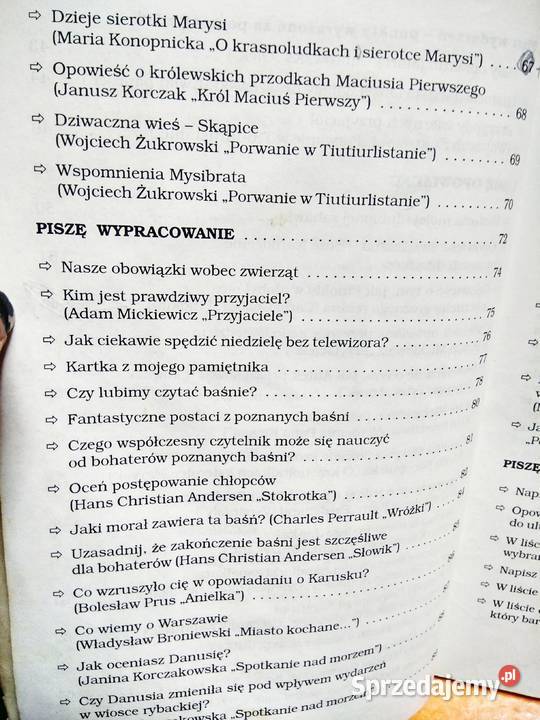 Wzory wypracowań 4 polski antykwariat szkolny Warszawa