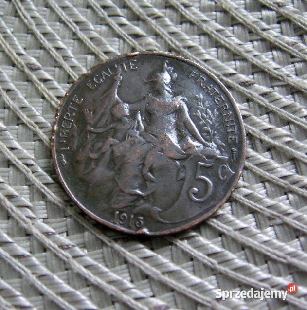 Francja 5 Centymów 1913r Kalisz