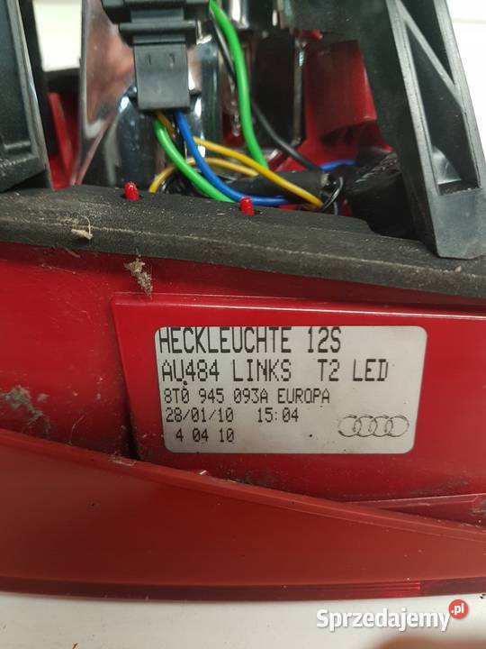 LAMPA LEWY TYŁ Z KLAPY AUDI A5 8T COUPE Lampy tylne