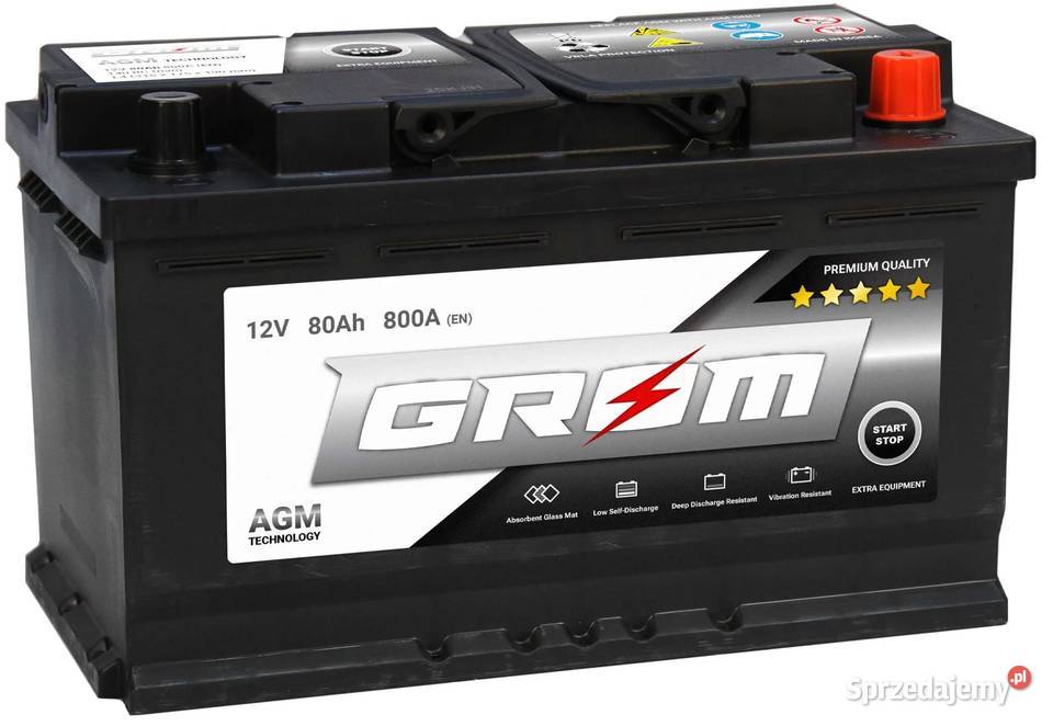Akumulator GROM AGM STARTSTOP 80Ah 800A Gorzów Wielkopolski