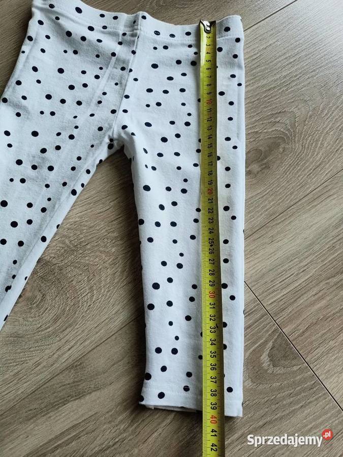 Legginsy rybaczki dziewczęce białe w granatowe Płock