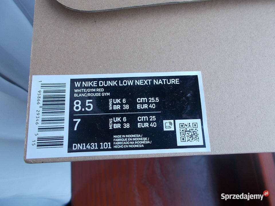 r 40 Nike Dunk Low Next Nature White Gym Red Poznań sprzedam