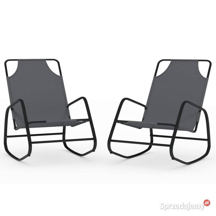 Leżaki bujane 2 szare stal i tworzywo Leżaki i leżanki mazowieckie Warszawa