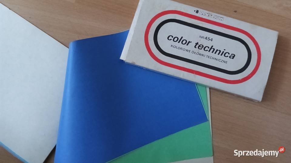 Zeszyt papierów kolorowych ołówki techniczne PRL Bytom sprzedam