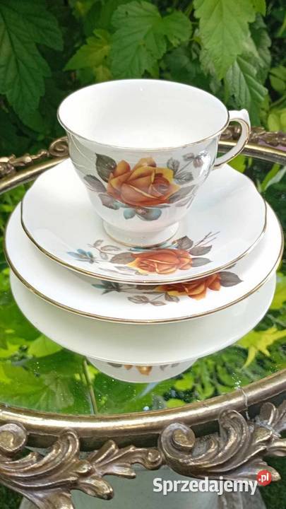 GAINSBOROUGH angielska porcelana kostna róże Pabianice