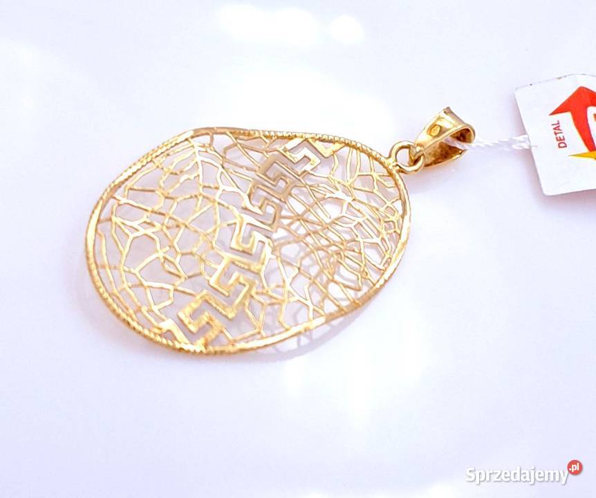 20 Wisiorek Złoty pr585 Ażur wzór Grecki Z1014 Poznań