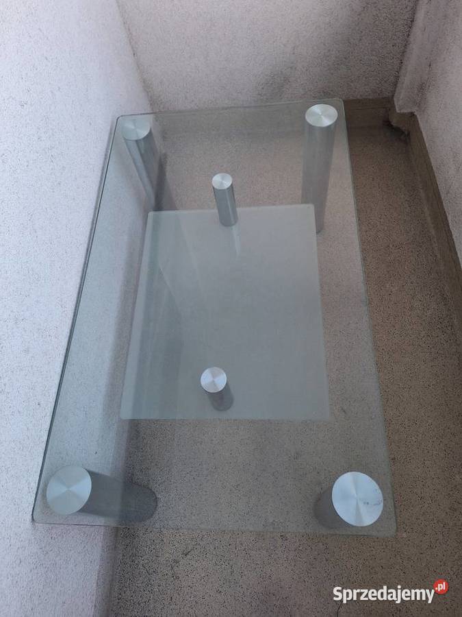 Stółława szklana prostokątna stan salontaras 45cm sprzedam