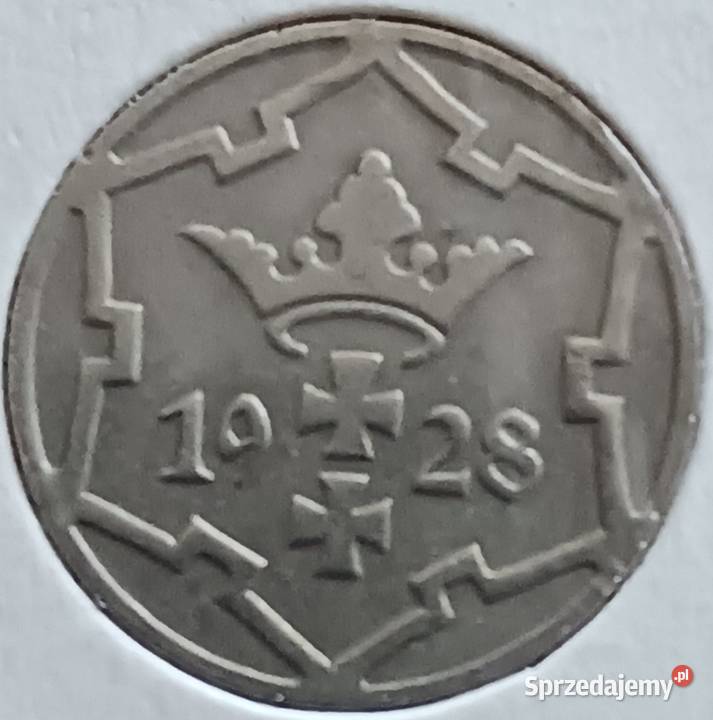 5 Fenigów Wolne Miasto Gdańsk 1928 r Rzadkość Konin