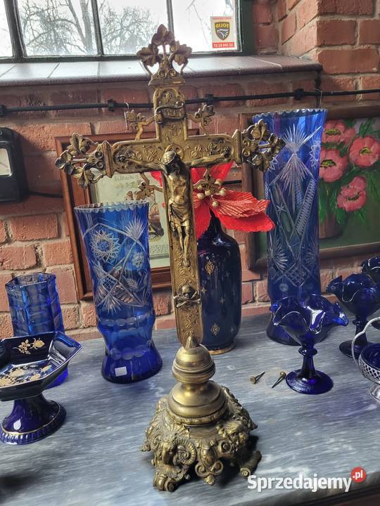 Stary mosiężny krzyż Rybnik