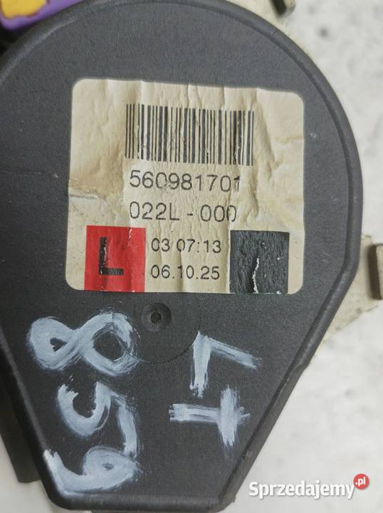 PAS BEZPIECZEŃSTWA LEWY TYŁ KANAPY 7L Porsche