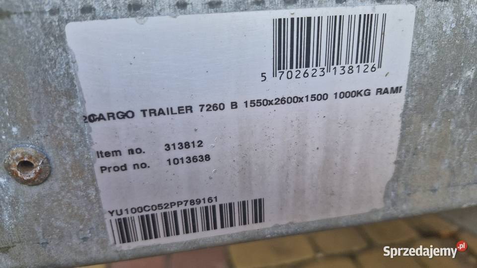 Przyczpa Brenderup Furgon Cargo Kontener Rampa towarowe Włocławek