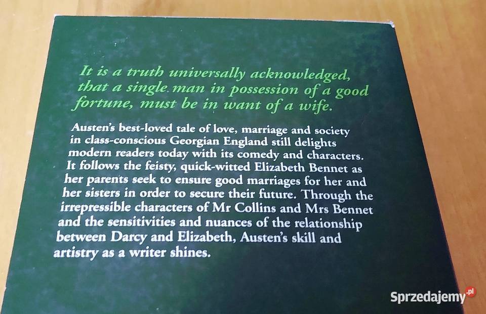 Pride and prejudice Jane Austen Gdańsk