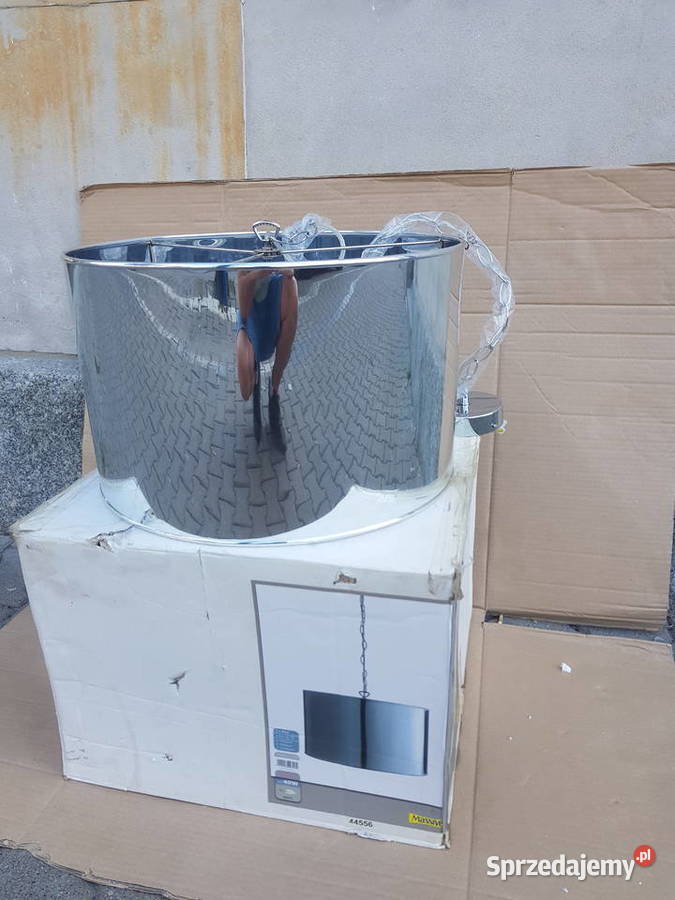 Lampa wisząca abażur CHROM 45 klasyczny żyrandol Warszawa