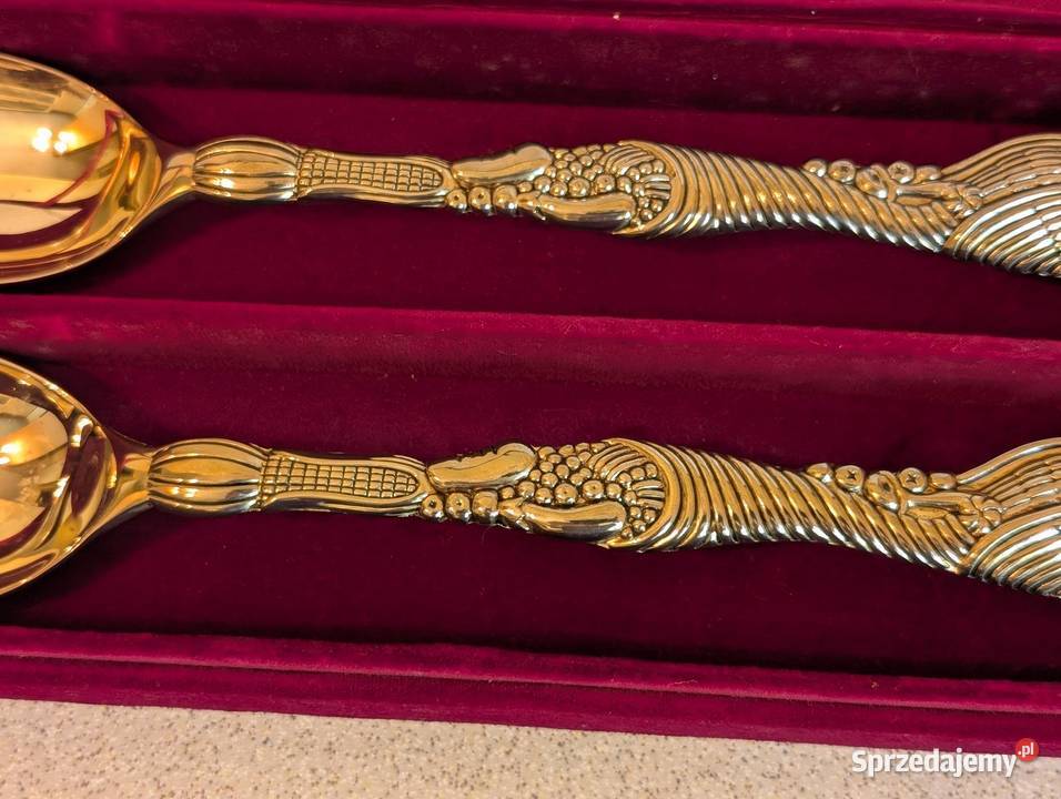 Zestaw łyżek do serwowania platerowany srebrem Piła