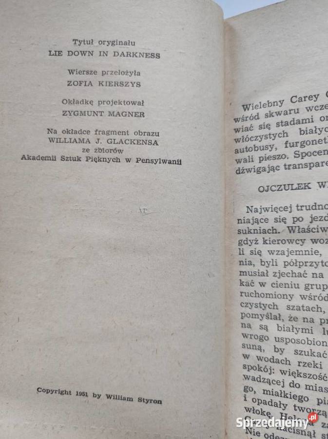 Pogrążyć się w mroku William Styron 1975 Kielce