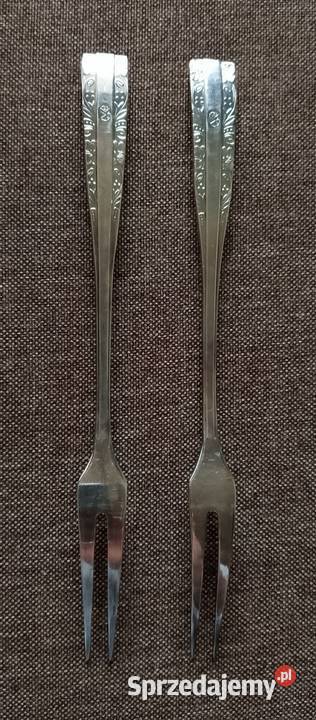 2 platerowane widelce do wędlin firmy HEFRA wzór śląskie Katowice