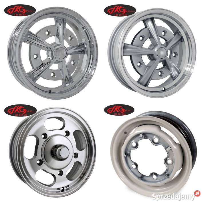 Garbus Karmann felgi alumin 8 Spoke ramion 15 55 Średnica 15" mazowieckie Konstancin-Jeziorna sprzedam