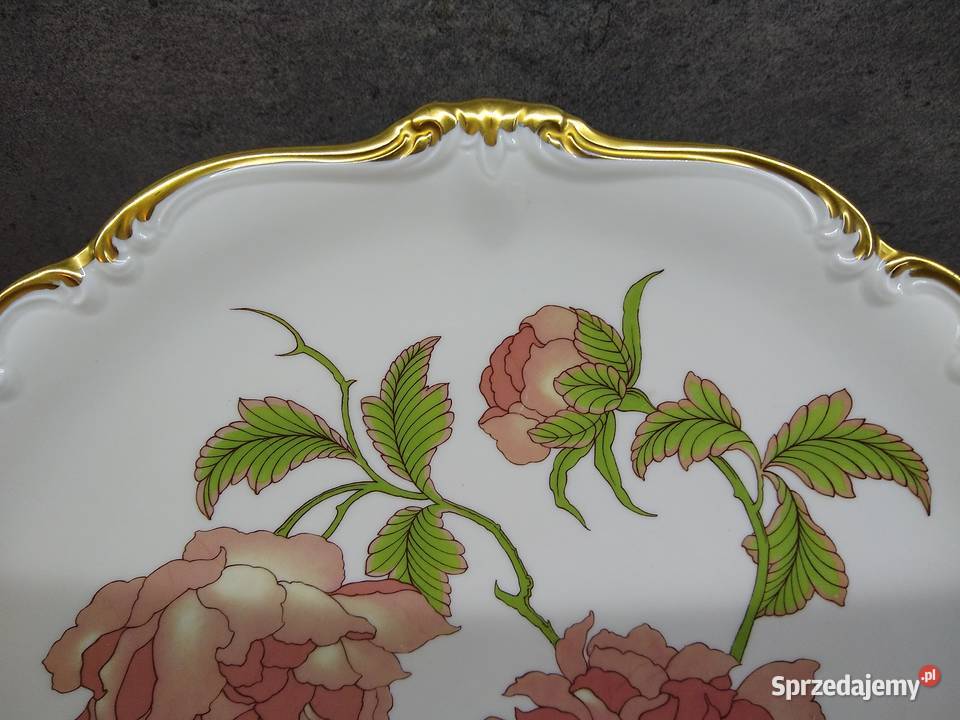 Misa patera na stopie Rosenthal Pompadour Porcelana i szkło wielkopolskie Kalisz