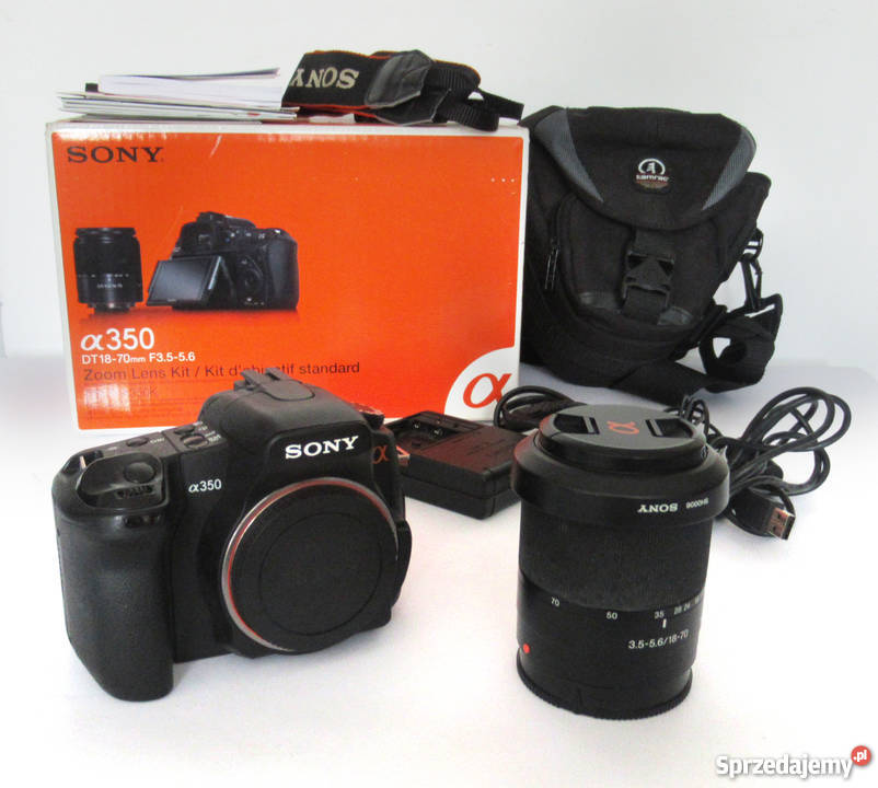 SONY ALFA ALPHA 350 DSLRA350 lustrzanka ZESTAW