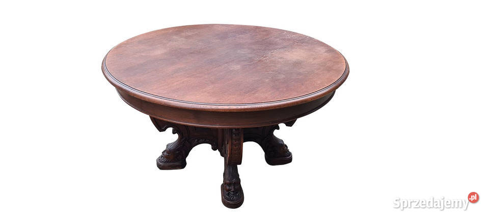 DUŻY STÓŁ NEORENESANSOWY ROZKŁADANY Szczecin