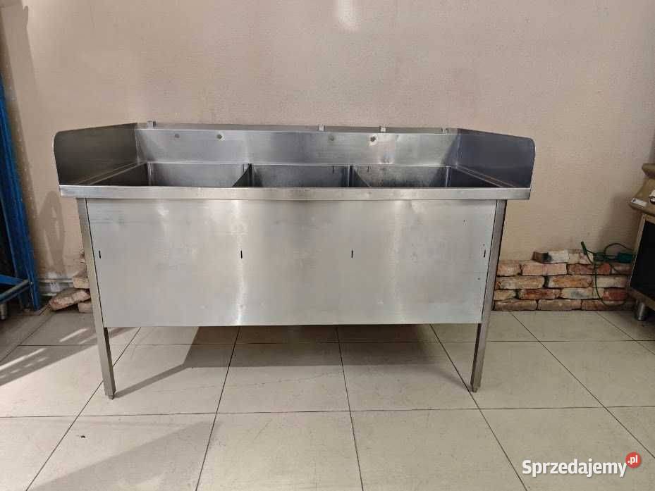 Zlew gastronomiczny 3komorowy 160x80x85 Góra