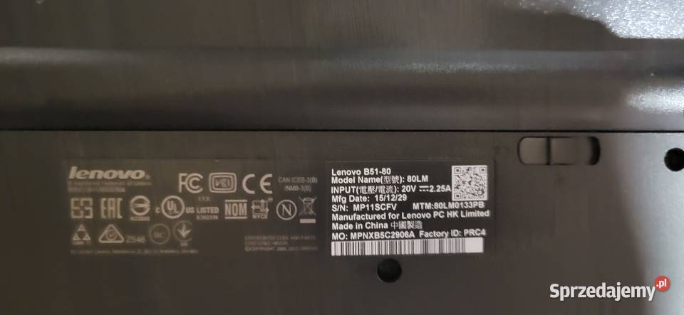 Laptop Lenovo B5180 używany Wojkowice Kościelne