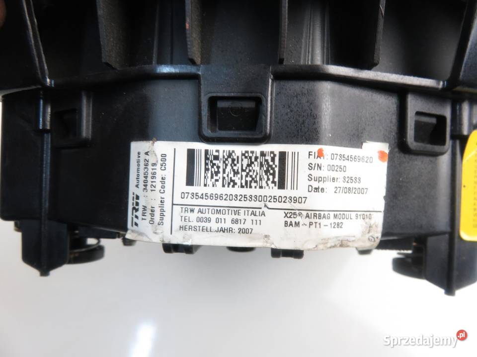 PODUSZKA KIEROWCY FIAT DUCATO III 07354569620 osobowe Poduszki powietrzne małopolskie sprzedam