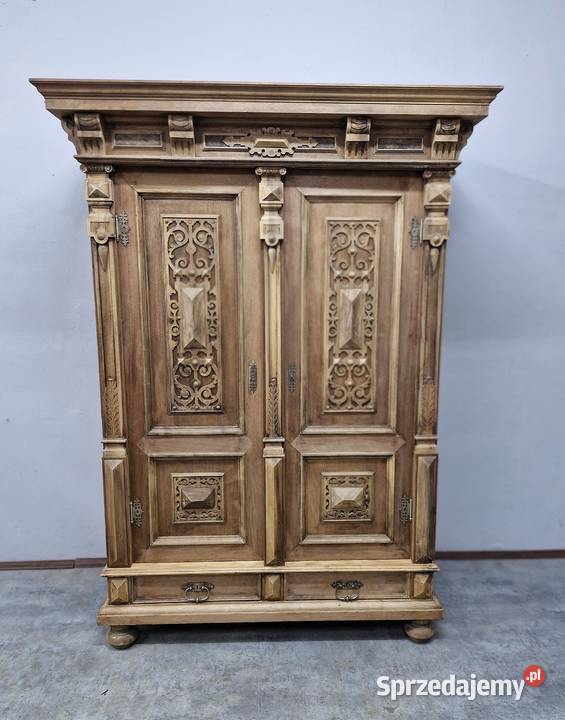 Piękna Orzechowa Szafa Eklektyczna AntykiMarki
