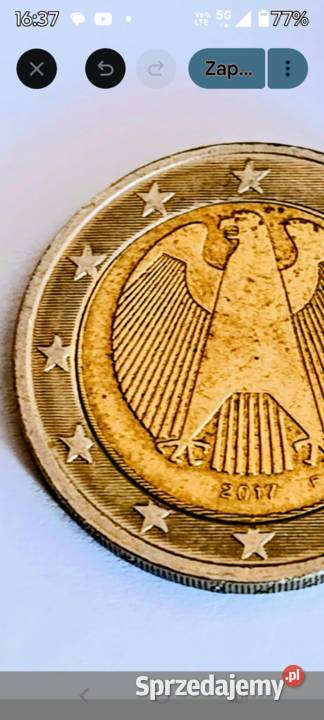 2 euro moneta destrukt Gdynia