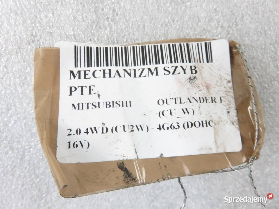 PODNOŚNIK SZYBY PRAWY TYLNY MITSUBISHI OUTLANDER małopolskie