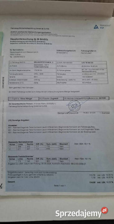 Opel Zafira Gaz sekwencja Prins 7 osób C 2011 Poznań